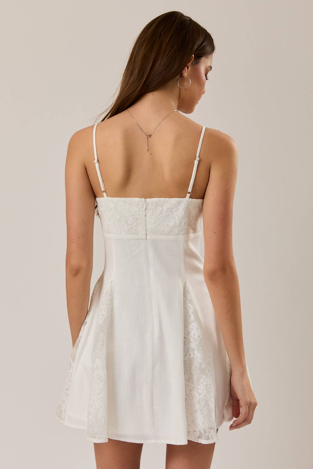 White Lace Mini Dress