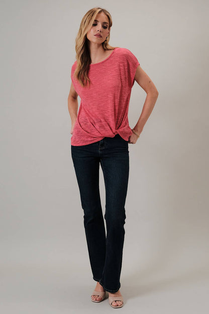 Light Berry Front Twist Top