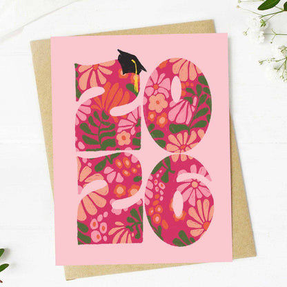 2026 Floral Pattern Graduation Card