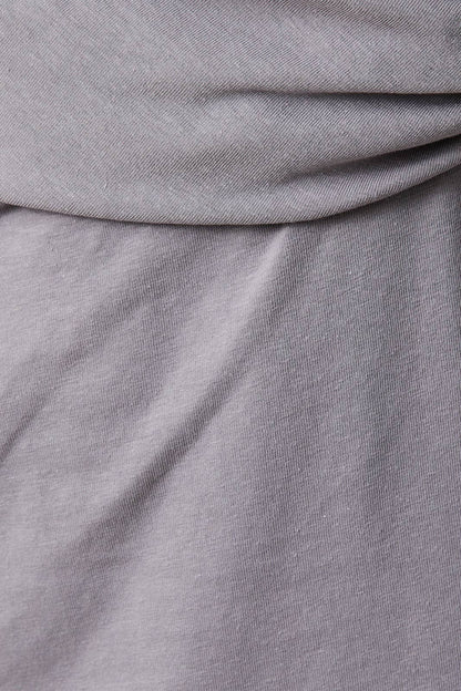 Slate Short Sleeve Waist Tie Maxi Dress