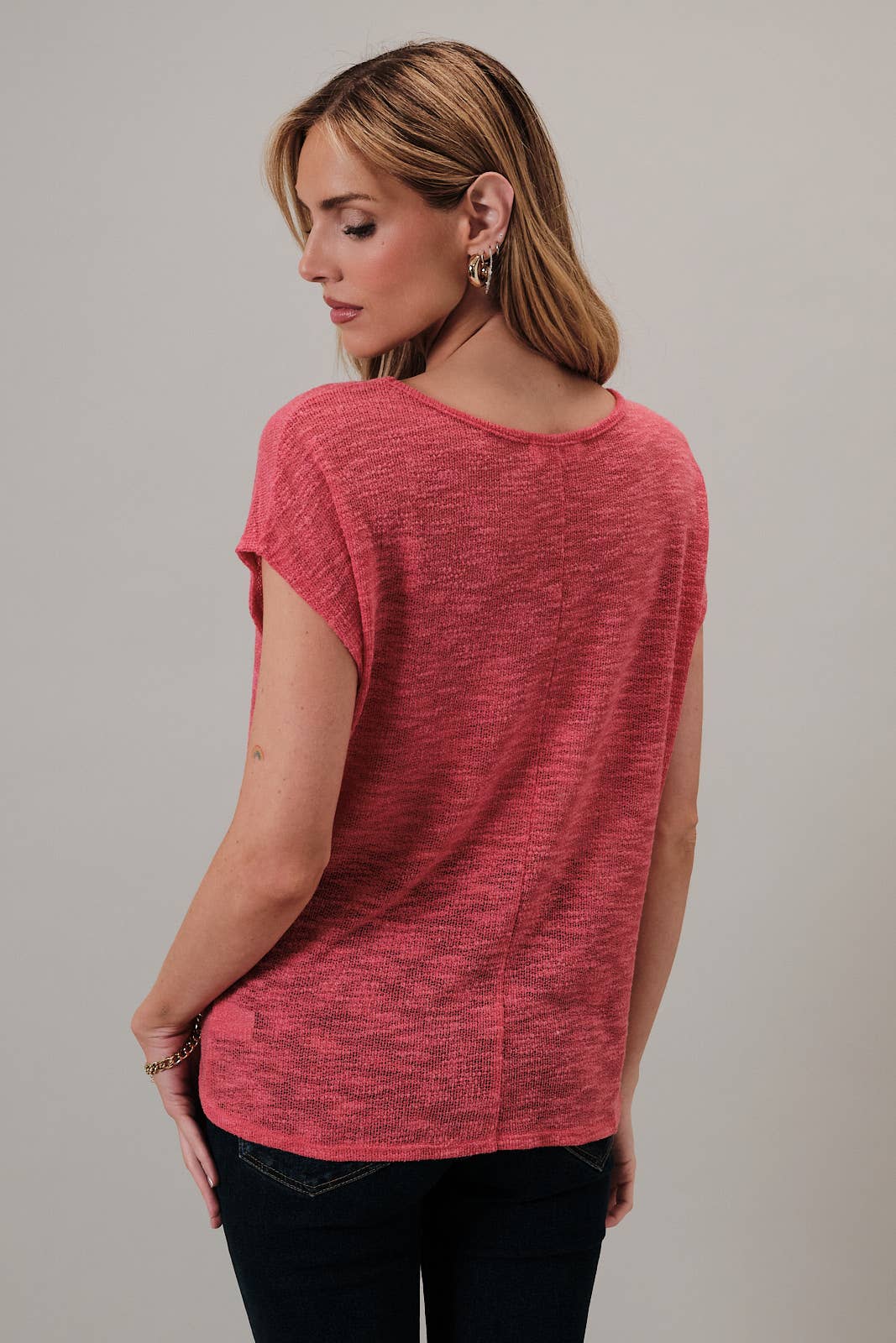 Light Berry Front Twist Top