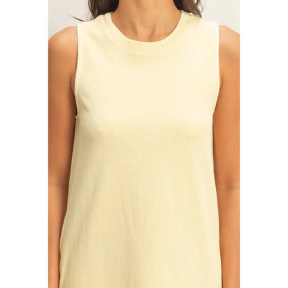 Yellow Sleeveless Mini Dres