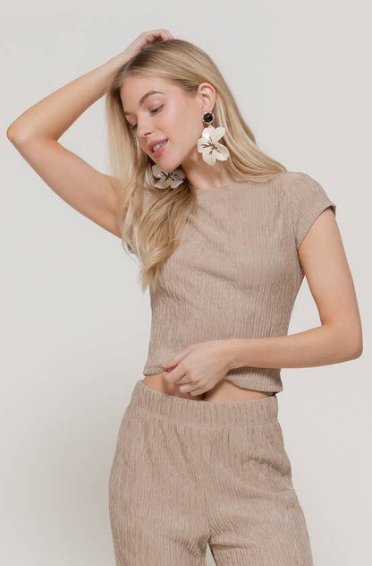 Short Sleeve Crew Neck Top