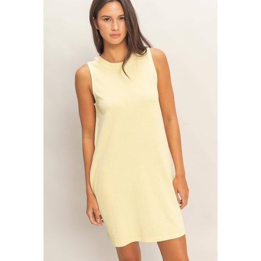 Yellow Sleeveless Mini Dres