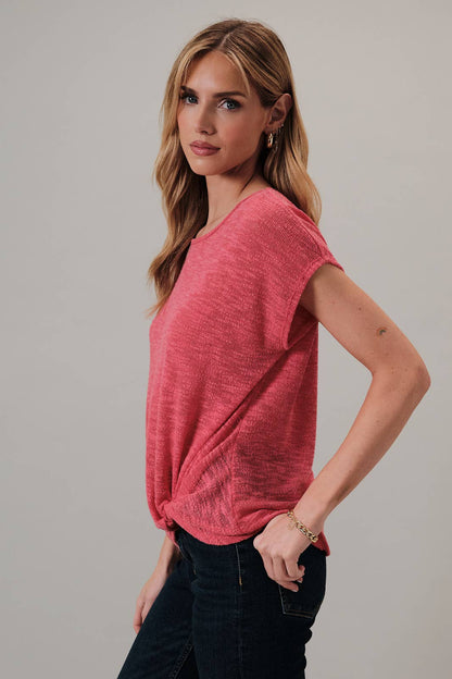 Light Berry Front Twist Top